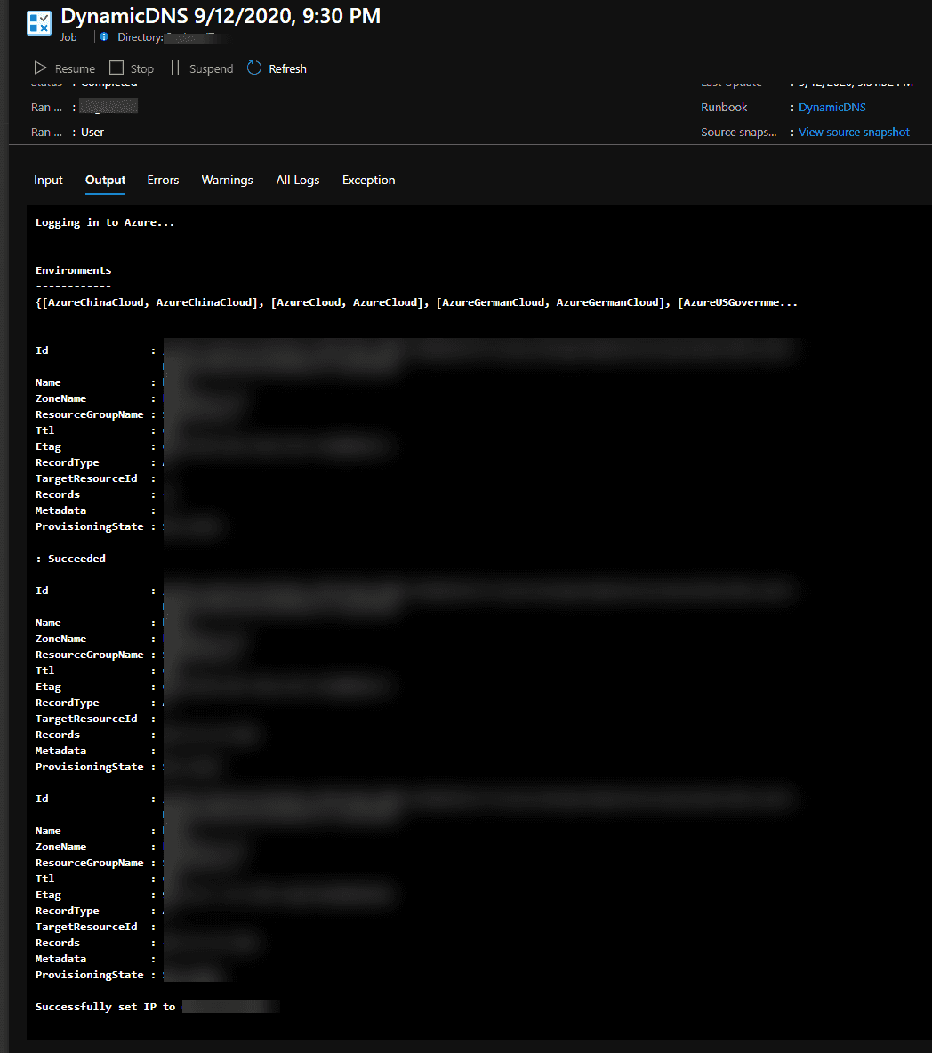 Results Set DNS