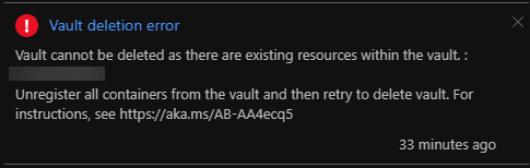 A tale of Backup Vault deletion